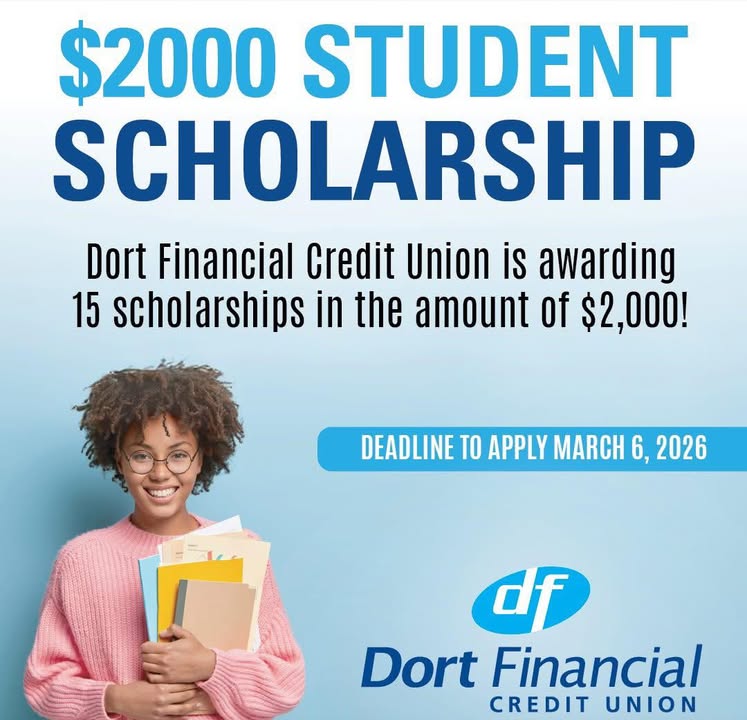The $2,000 Dort Financial Credit Union Student Scholarship👩‍🎓 is offered to fifteen graduating high school seniors or older stud...