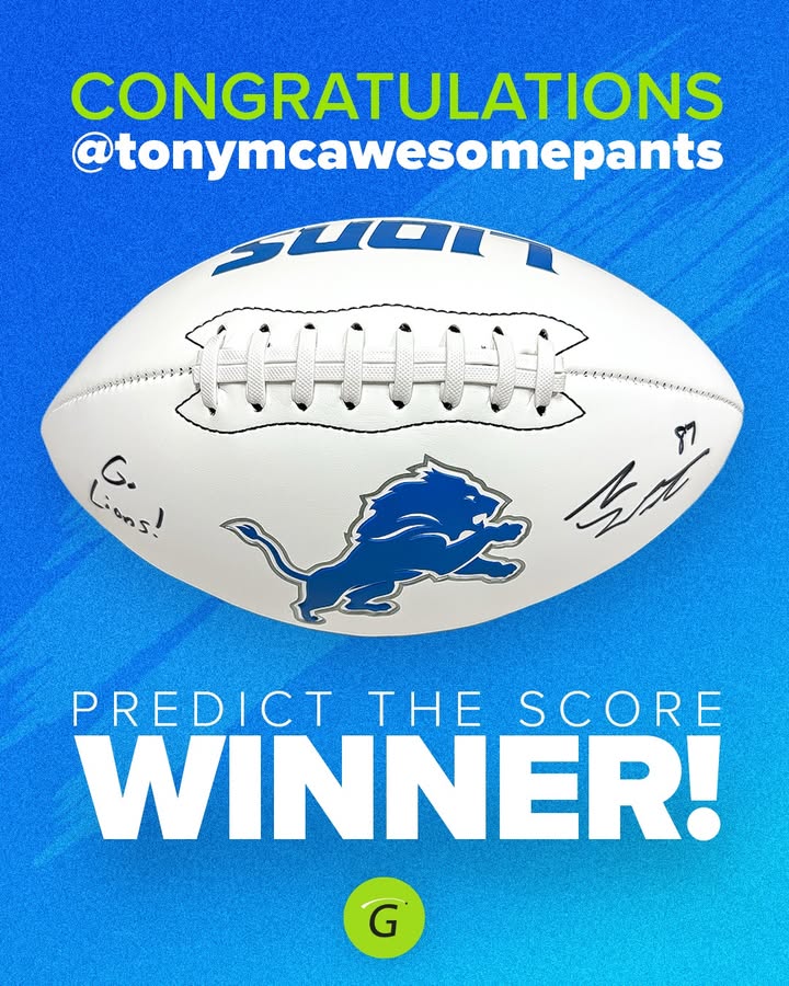 Congrats @tonymcawesomepants for being the closest to predict the final score of last night's preseason game