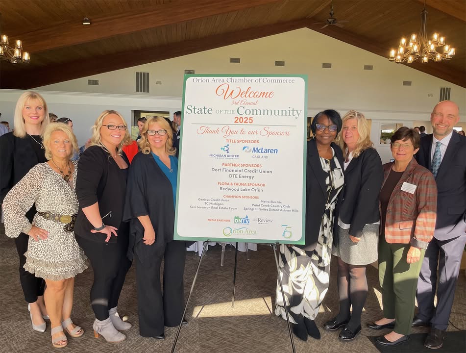 We are honored to be the Title Sponsor for this year’s State of the Community event, hosted by the  Orion Area Chamber of Commer...