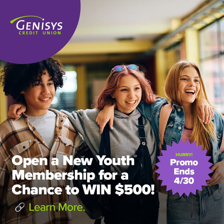 There’s still time to open your child, niece, nephew or grandchild a new membership with Genisys for a chance to win $500