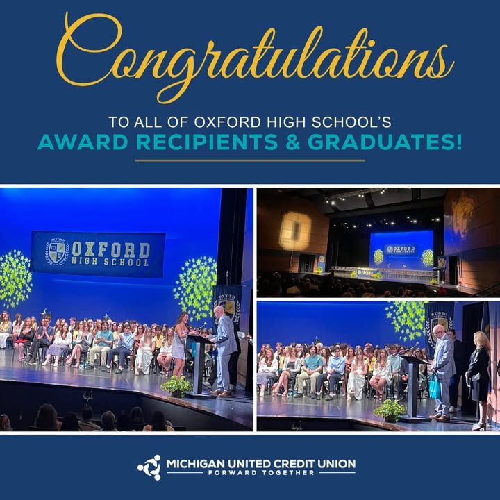 Michigan United Credit Union was proud to attend Oxford High School’s Awards Night on Monday, May 11, 2026, and support the Oxfo...