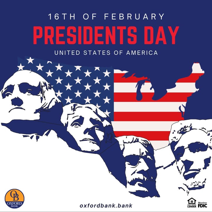 We’re taking a moment to observe President’s Day on Monday, and our branches will be closed for the holiday