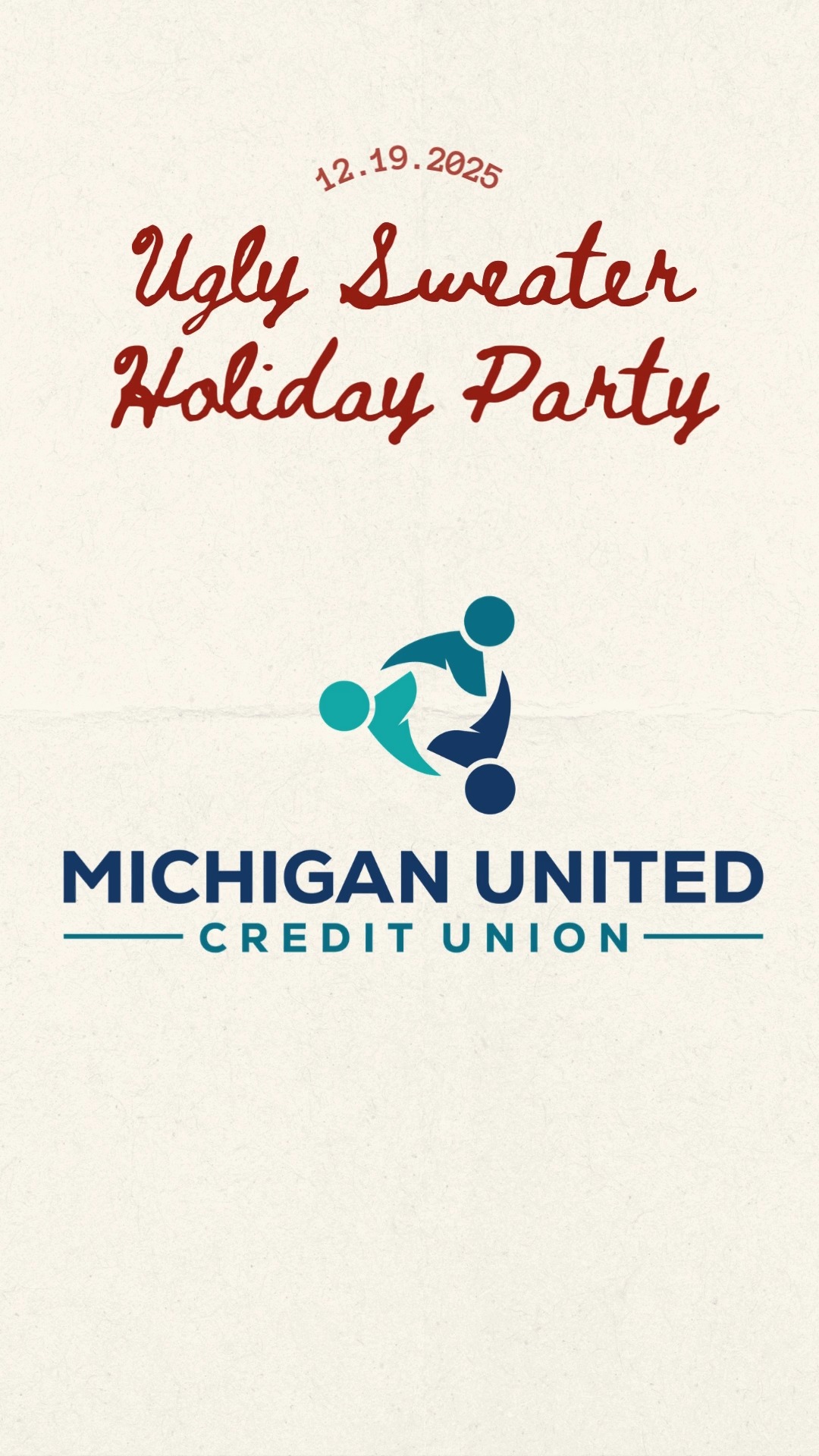 Celebrating holiday traditions at Michigan United Credit Union ❄️ #NationalUglySweaterDay