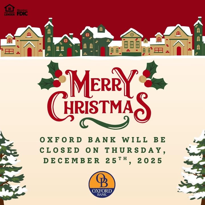 Merry Christmas from the Oxford Bank family!