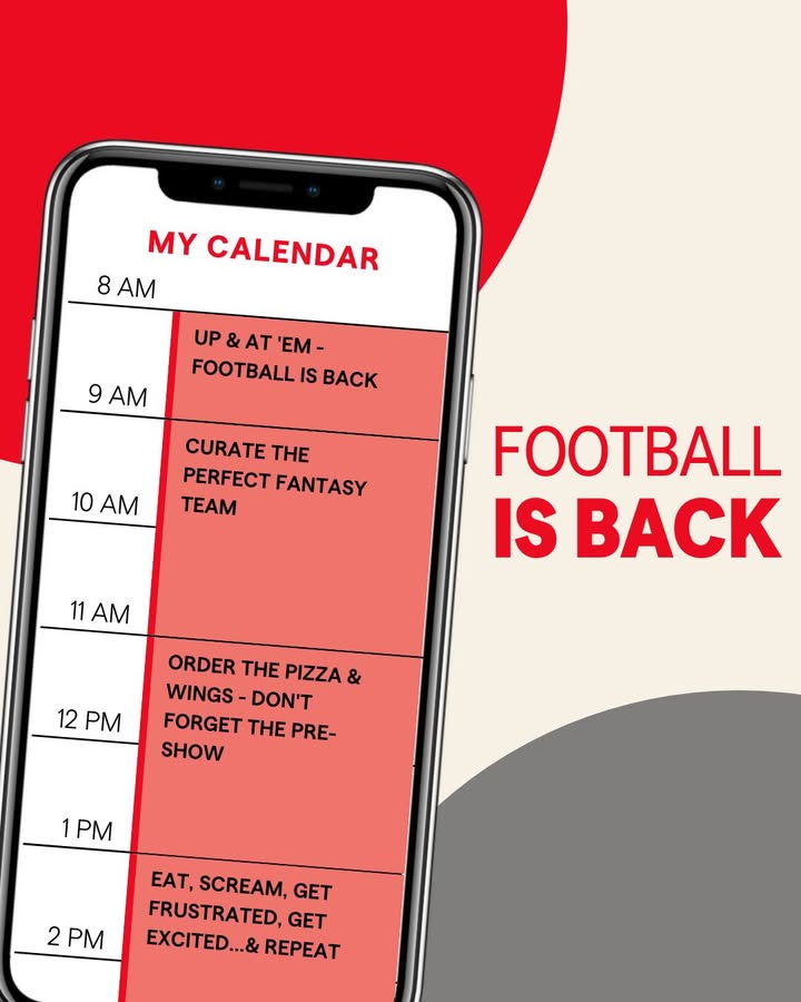 Grab your lucky socks, your go-to snacks, and your crew — football is BACK