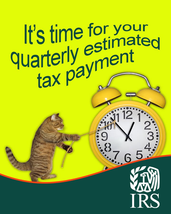 #IRS reminds taxpayers making estimated tax payments for 2025 of the third quarter deadline on September 15