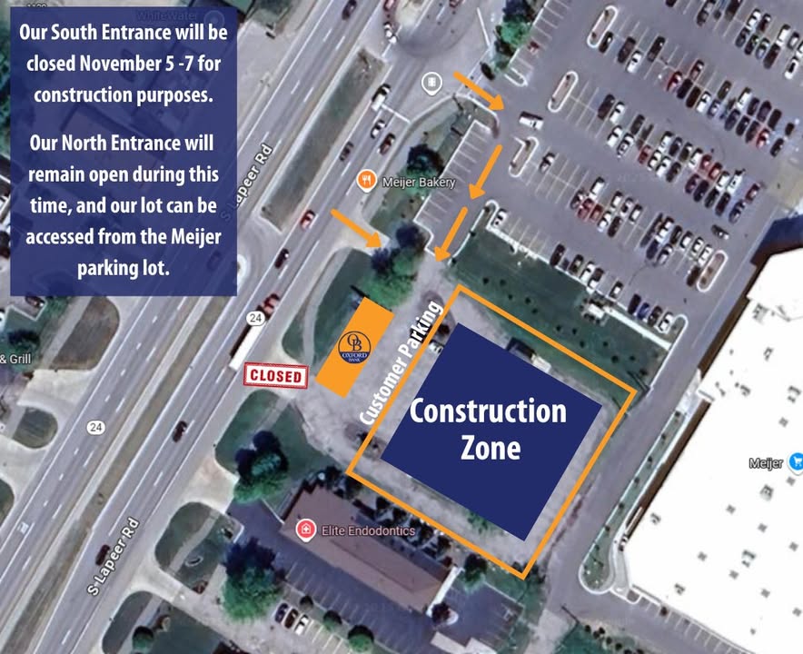 📢 Reminder: Lake Orion Branch Access Update