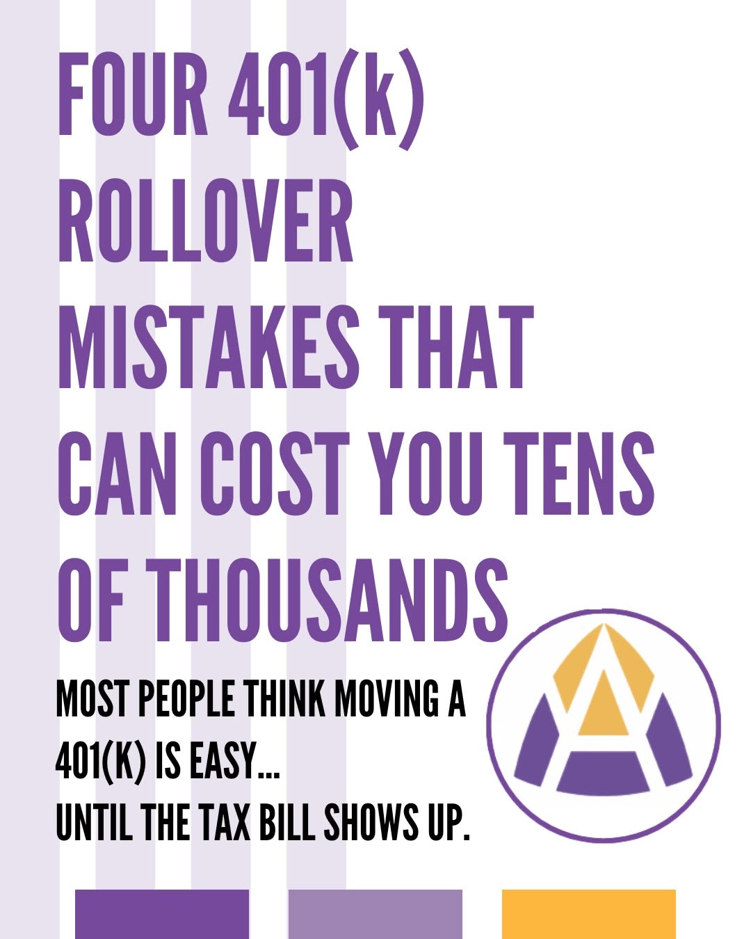 Most 401(k) rollovers go wrong — not because people are careless, but because no one ever explained the rules. I see thi...