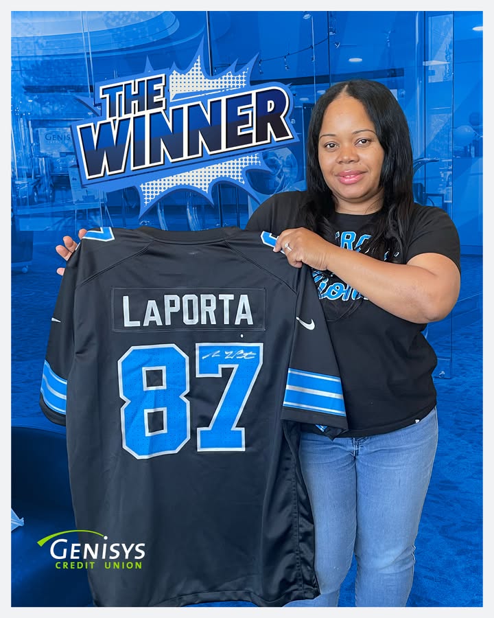 Congrats to Tekela, our lucky winner of the autographed Sam LaPorta jersey!