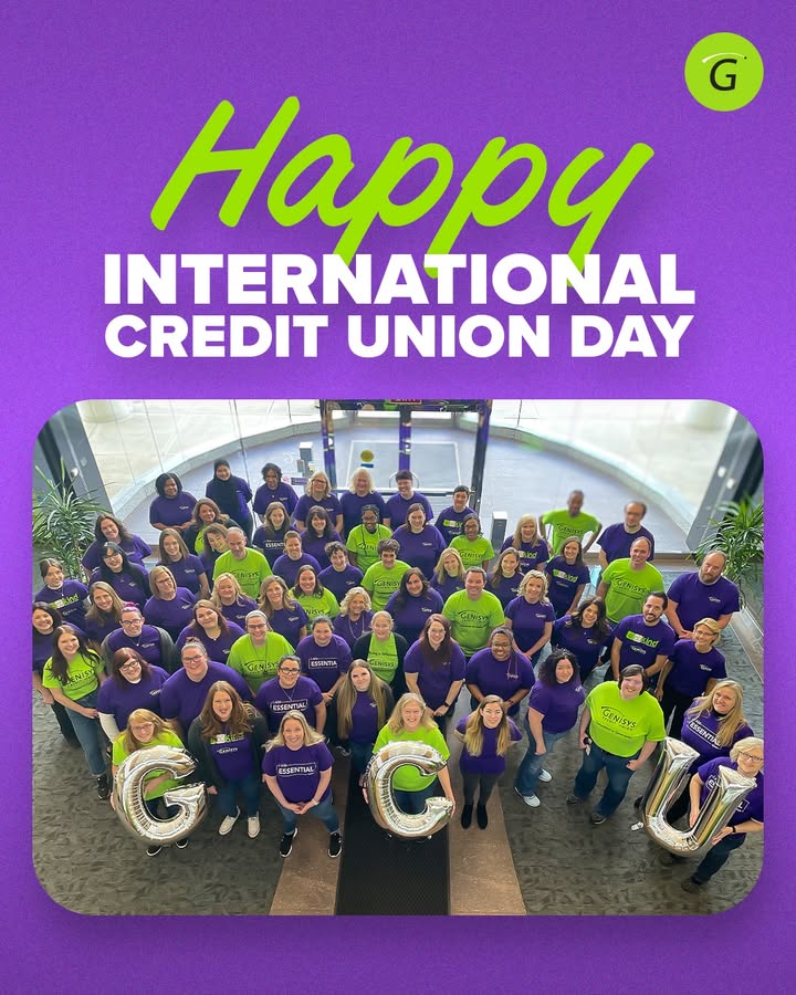 Happy International Credit Union Day 💚 We're celebrating with smiles, gratitude and our amazing team who make it all possible