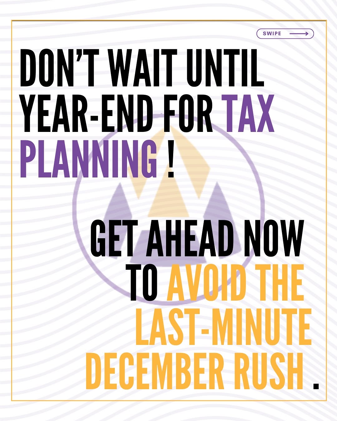 Most people wait until December to think about tax planning… and by then, it’s often too late to make a real impact. Sma...