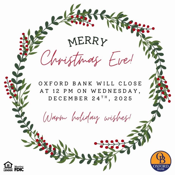 As we celebrate the season, our branches will close early at 12:00 PM on Christmas Eve