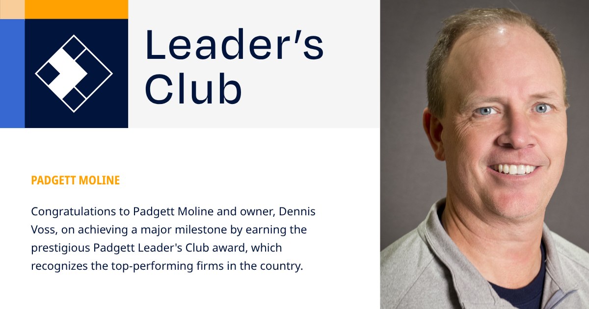 Congratulations to Dennis Voss and the Padgett Moline team!