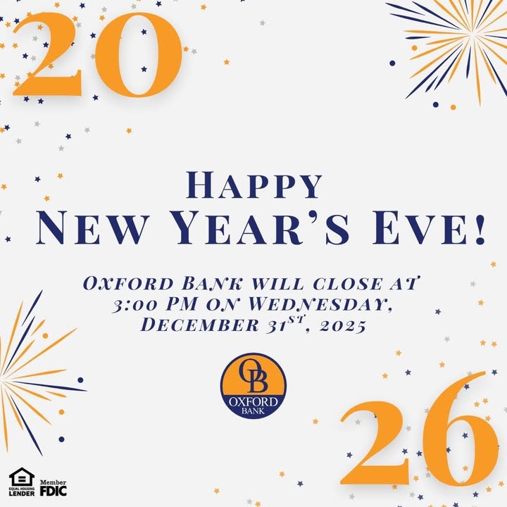 As we wrap up the year, our branches will close early at 3:00 PM on New Year’s Eve