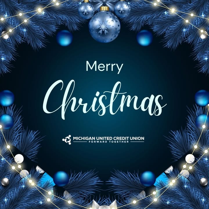 Michigan United Credit Union wishes you and your families a safe and Merry Christmas!🎄 #merrychristmas #Christmas