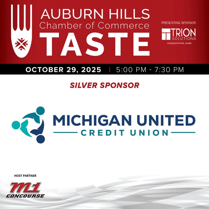 We’re proud to be a sponsor of TASTE of Auburn Hills Chamber of Commerce 2025 - join us Oct 29 at M1 Concourse for a night of am...