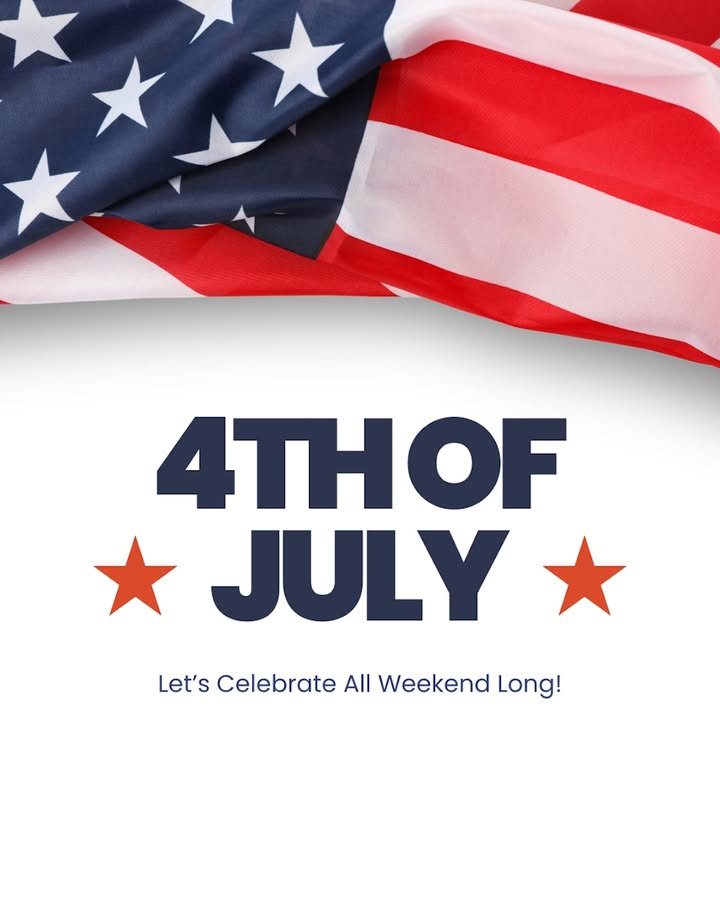 🎆 Three-day weekend alert!