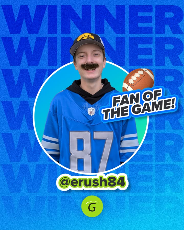 Congrats to our "Fan of the Game" winner, Sam!