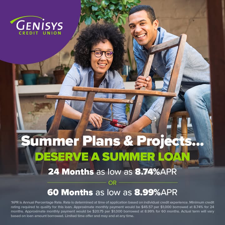 For all your warm weather plans and projects, our Summer Loan can help give you a little boo$t!